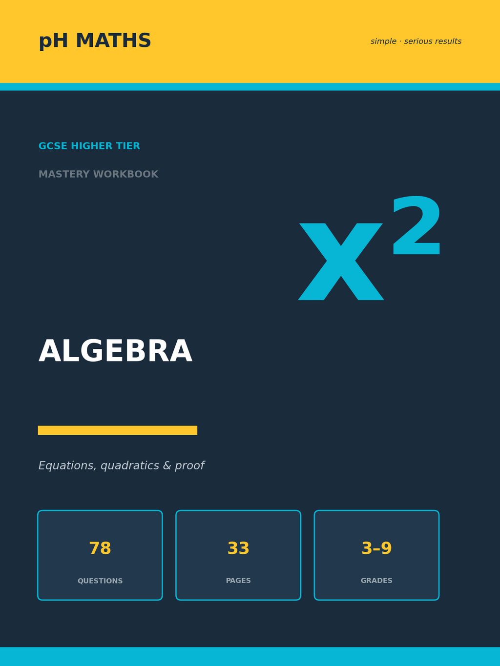 pH Maths · Algebra Mastery Workbook