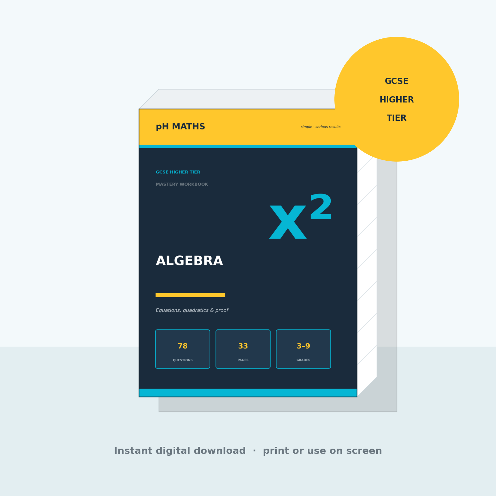 pH Maths · Algebra Mastery Workbook