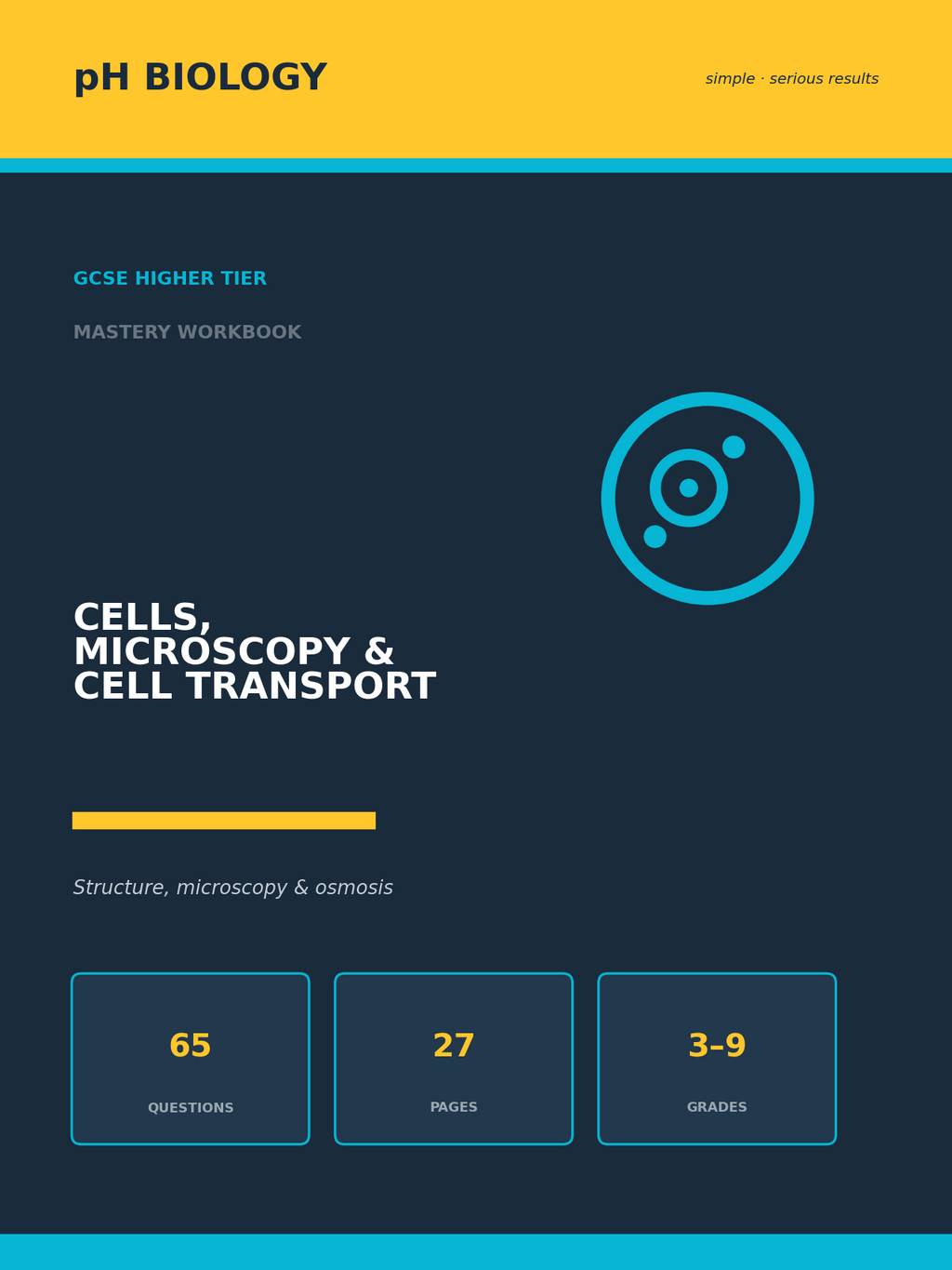 pH Biology · Cells, Microscopy & Cell Transport Mastery Workbook