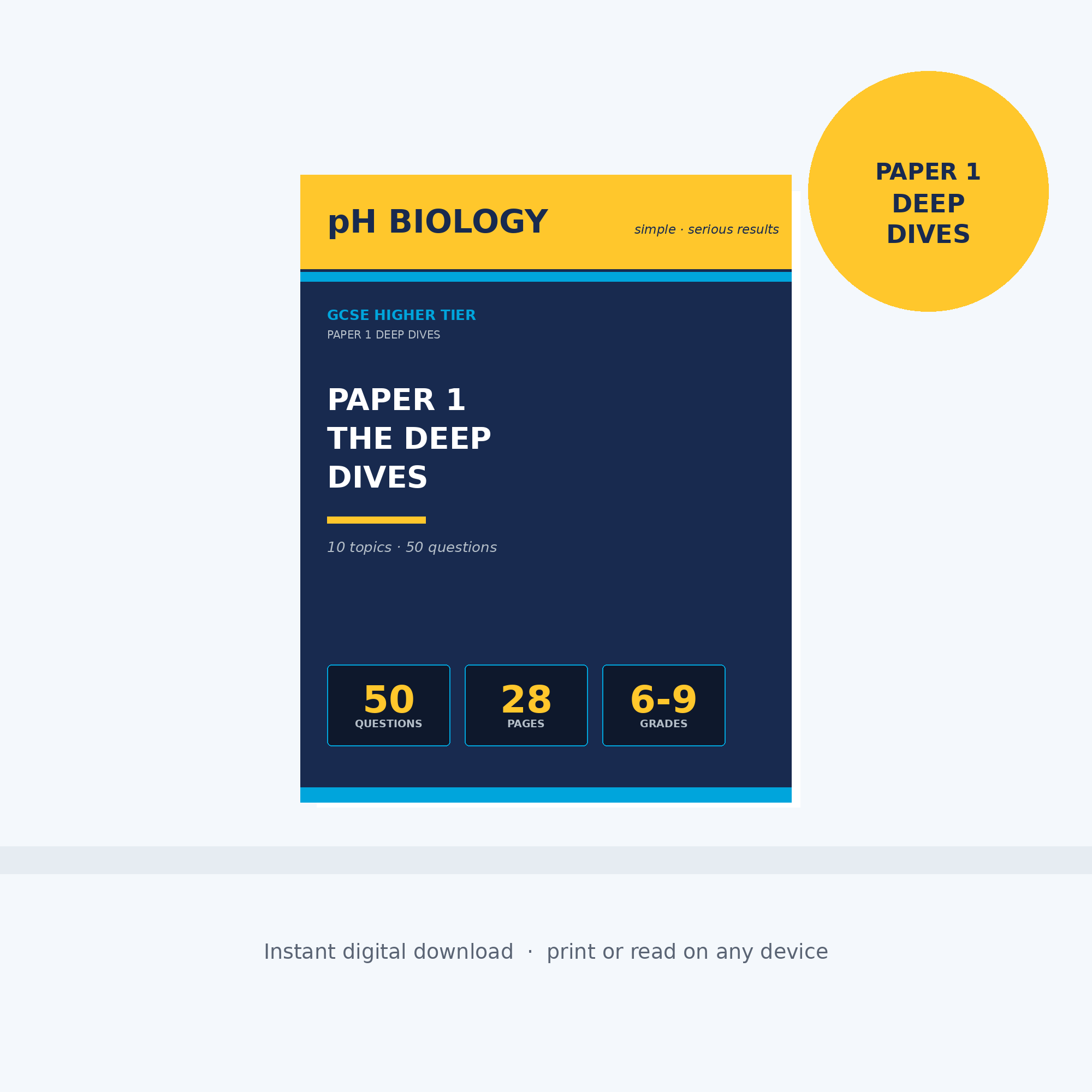 pH Biology · Paper 1 Deep Dives · Mastery Workbook