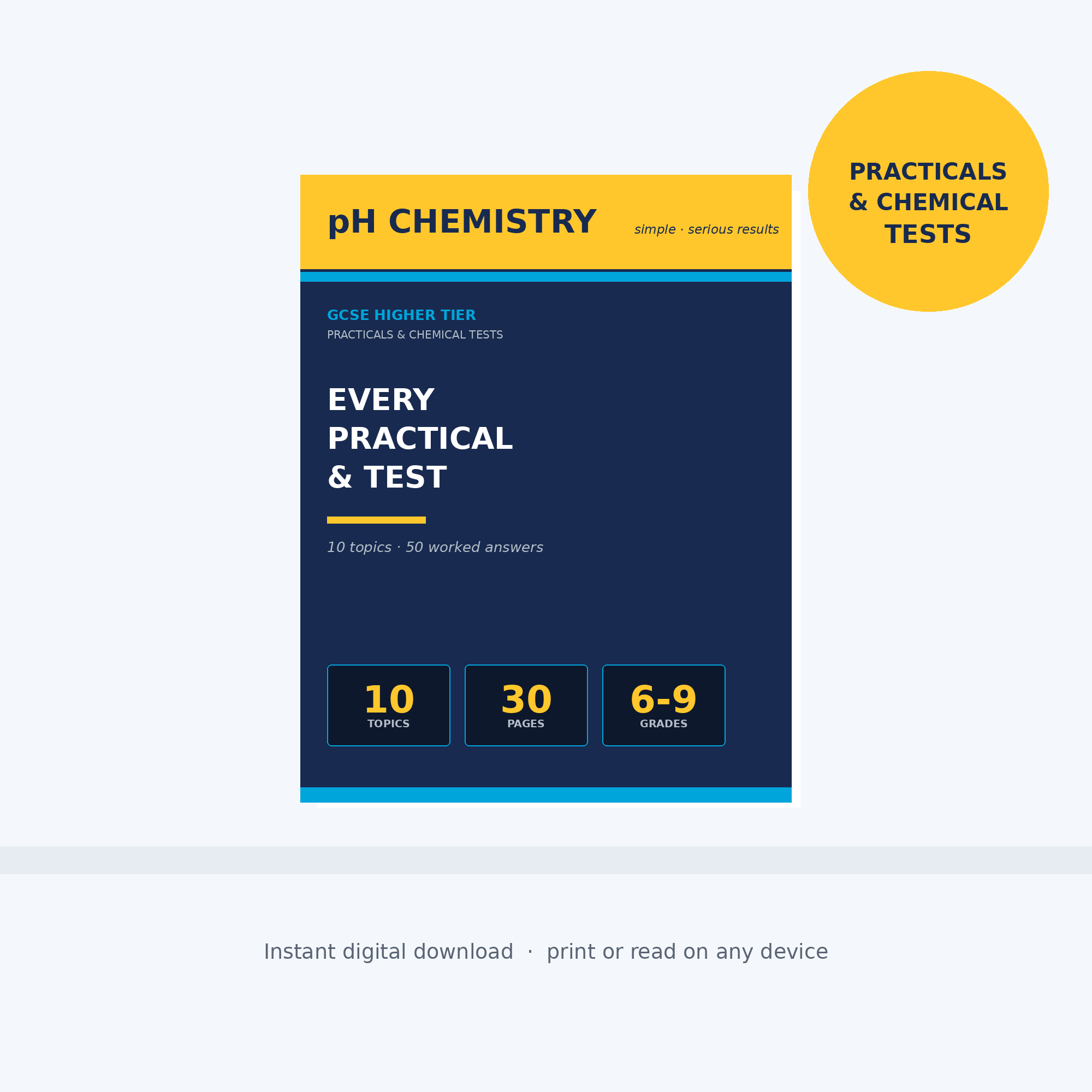 pH Chemistry · Required Practicals & Chemical Tests · Mastery Workbook
