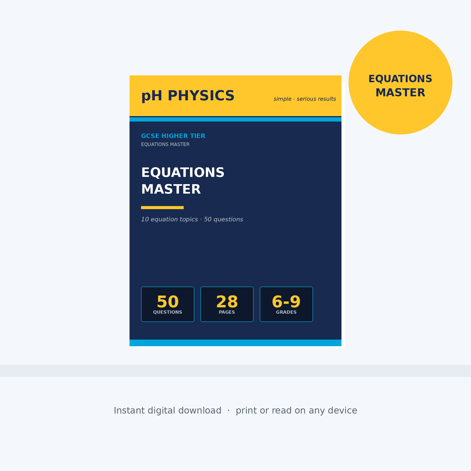 pH Physics · Equations Master · Mastery Workbook