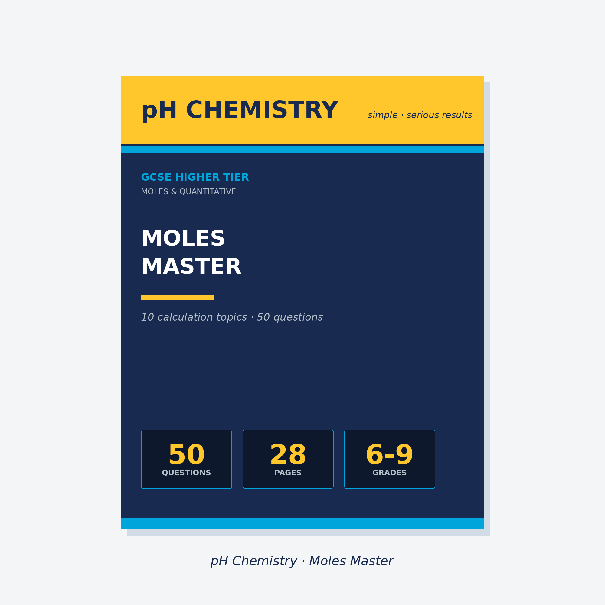pH Chemistry · Moles Master · Mastery Workbook
