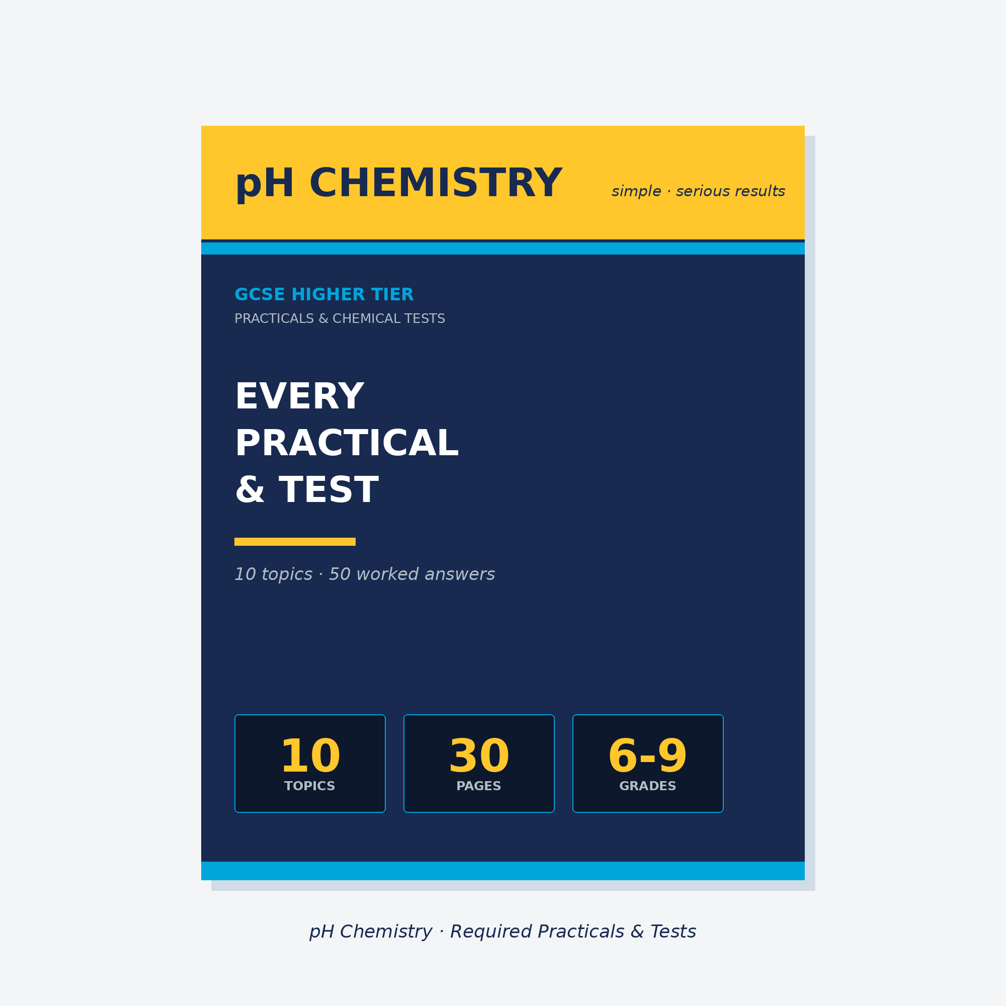 pH Chemistry · Required Practicals & Chemical Tests · Mastery Workbook