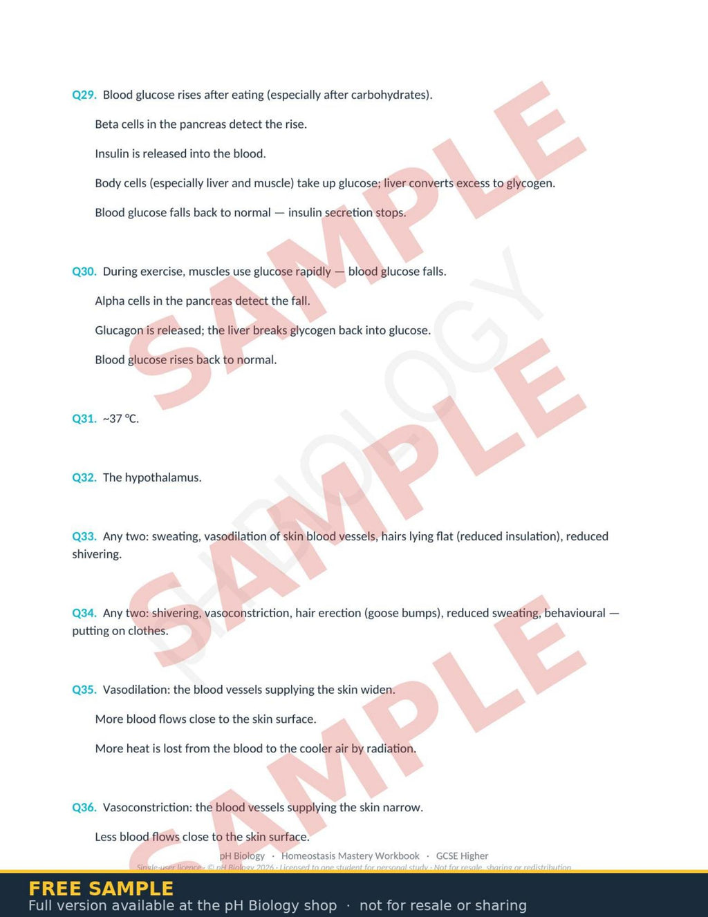 pH Biology · Homeostasis Mastery Workbook