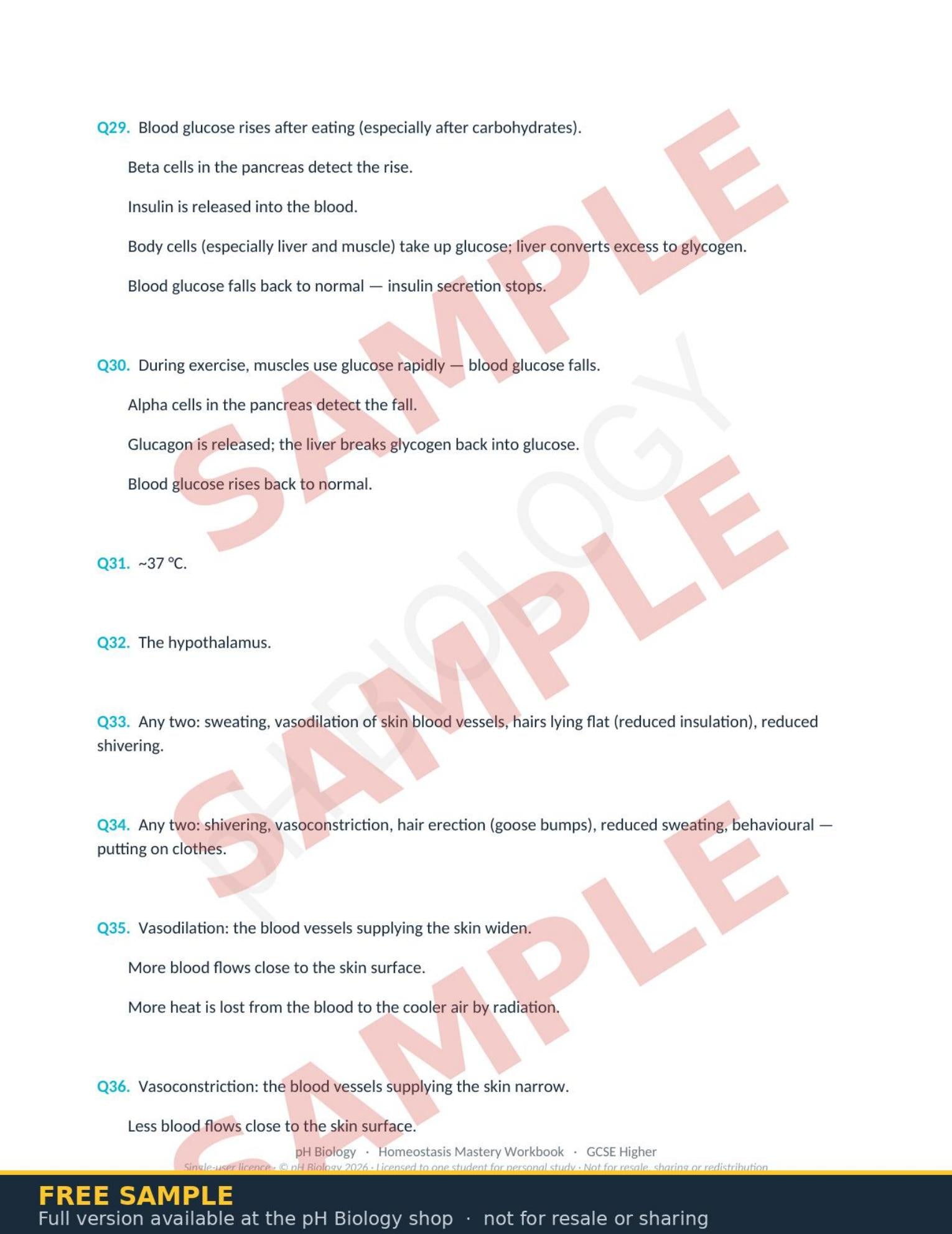 pH Biology · Homeostasis Mastery Workbook