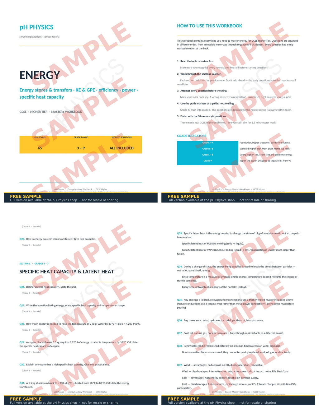 pH Physics · Energy Mastery Workbook