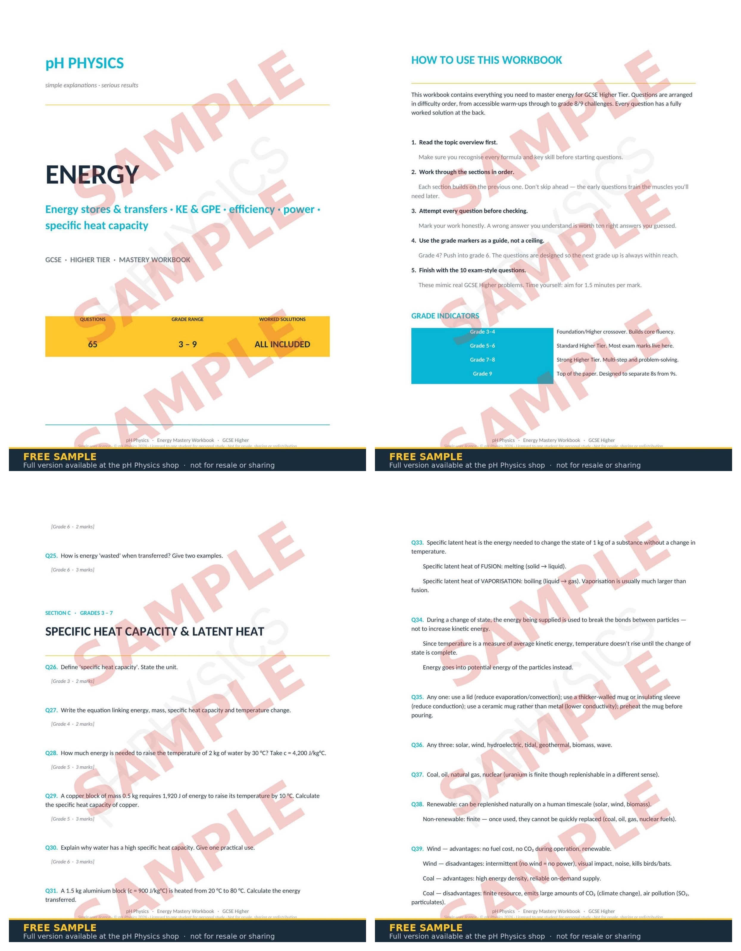 pH Physics · Energy Mastery Workbook