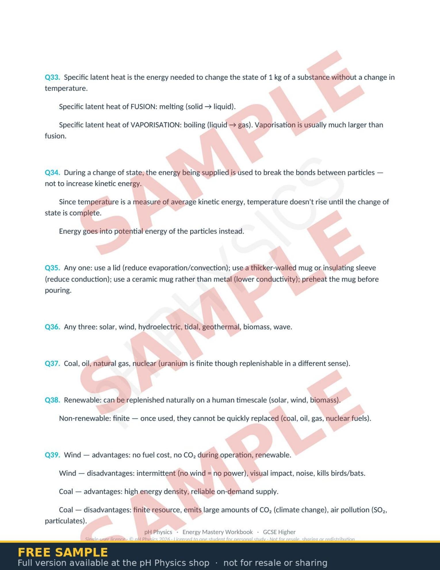 pH Physics · Energy Mastery Workbook