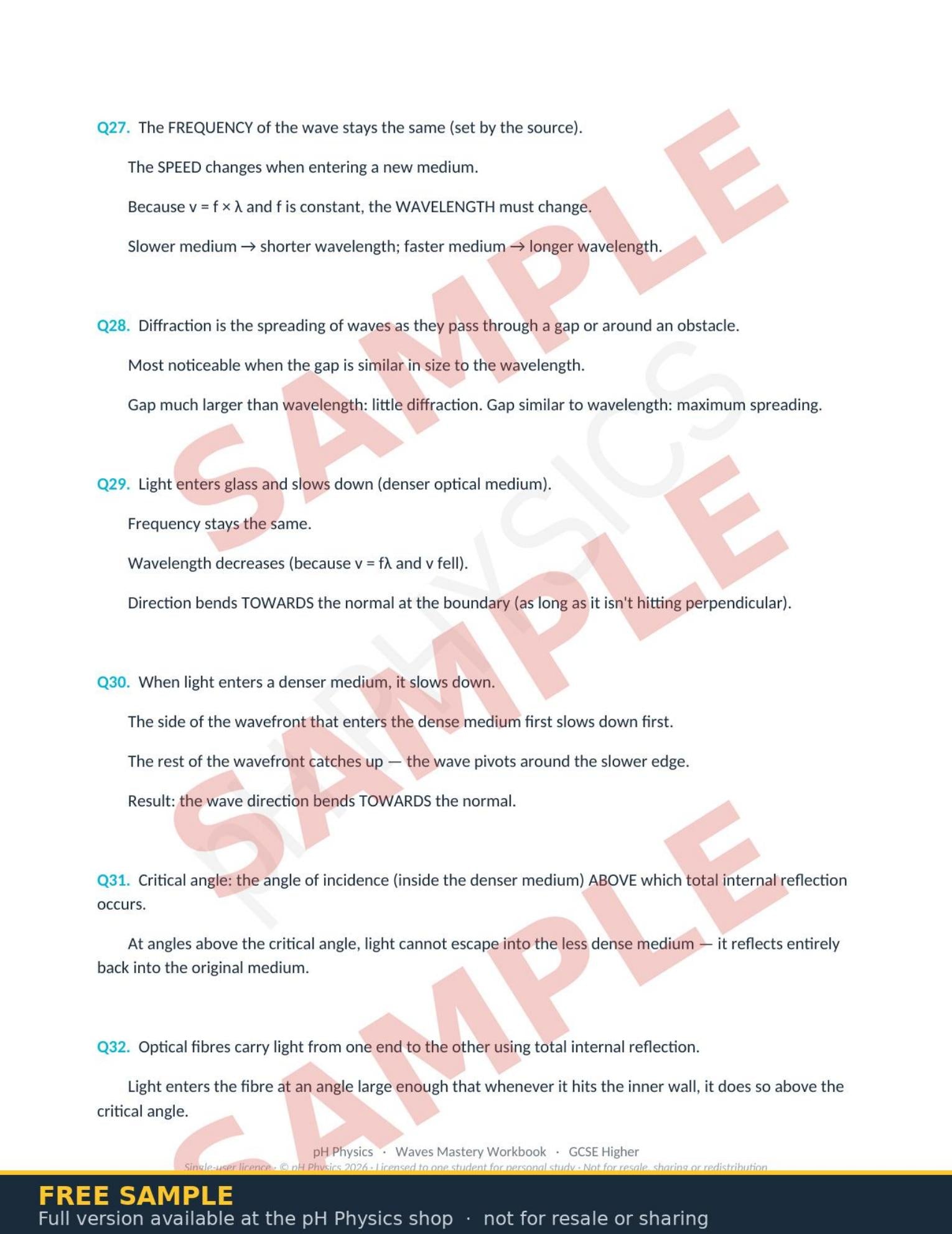 pH Physics · Waves Mastery Workbook
