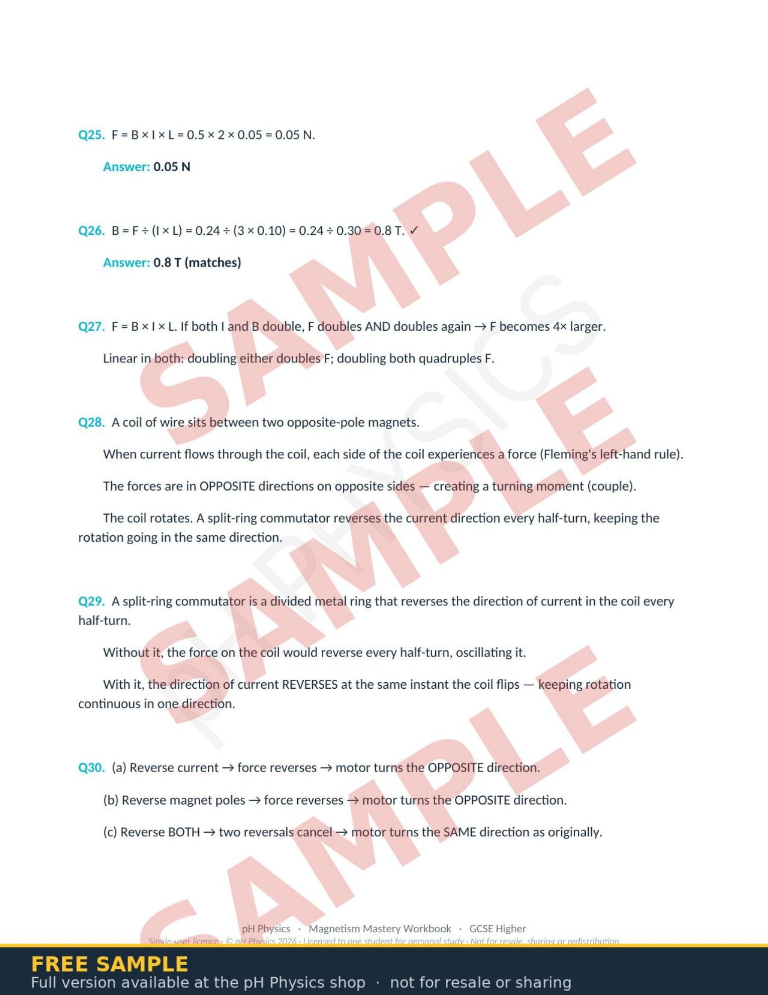 pH Physics · Magnetism & Electromagnetism Mastery Workbook